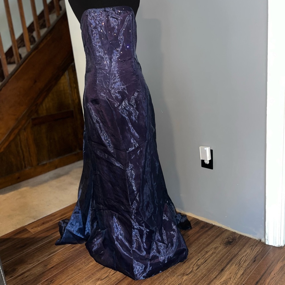 NWT Scott Mcclintock navy blue tulle dress - 8